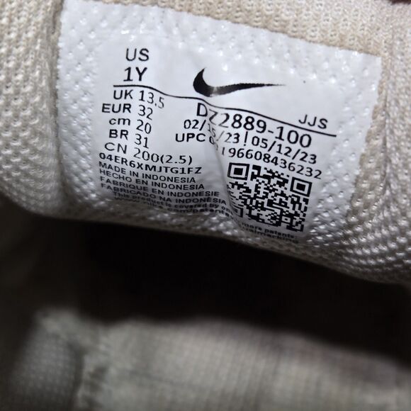 Nike Air Max 90 LTR Kids Size 1Y Leather Low Lace Up White/Multi-Color Sneakers - Picture 8 of 12